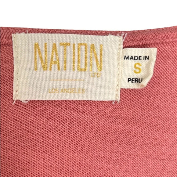 NATION LTD Oralia Flounce Mini Dress in Pink Cheeks Sz S EUC - Picture 3 of 11